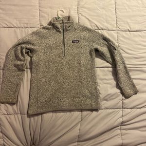 Women’s gray Patagonia half zip.